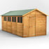 Power 18x8 Overlap Apex Shed Optional Double Doors
