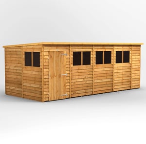 Power 18x8 Overlap Pent Wooden Shed
