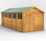Power 20x8 Overlap Apex Wooden Shed