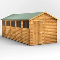 Power 20x8 Overlap Apex Wooden Shed