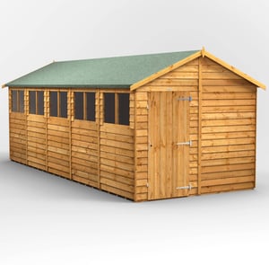 Power 20x8 Overlap Apex Wooden Shed