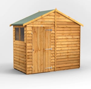 Power 4x8 Overlap Apex Wooden Shed