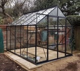 Vitavia 8x8 Black Phoenix 6700 Greenhouse - Horticultural Glass
