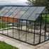 8x14 Vitavia Phoenix Green Greenhouse Toughened Glazing with Staging