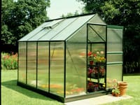8x6 Green Halls Popular Greenhouse - Polycarbonate Glazing