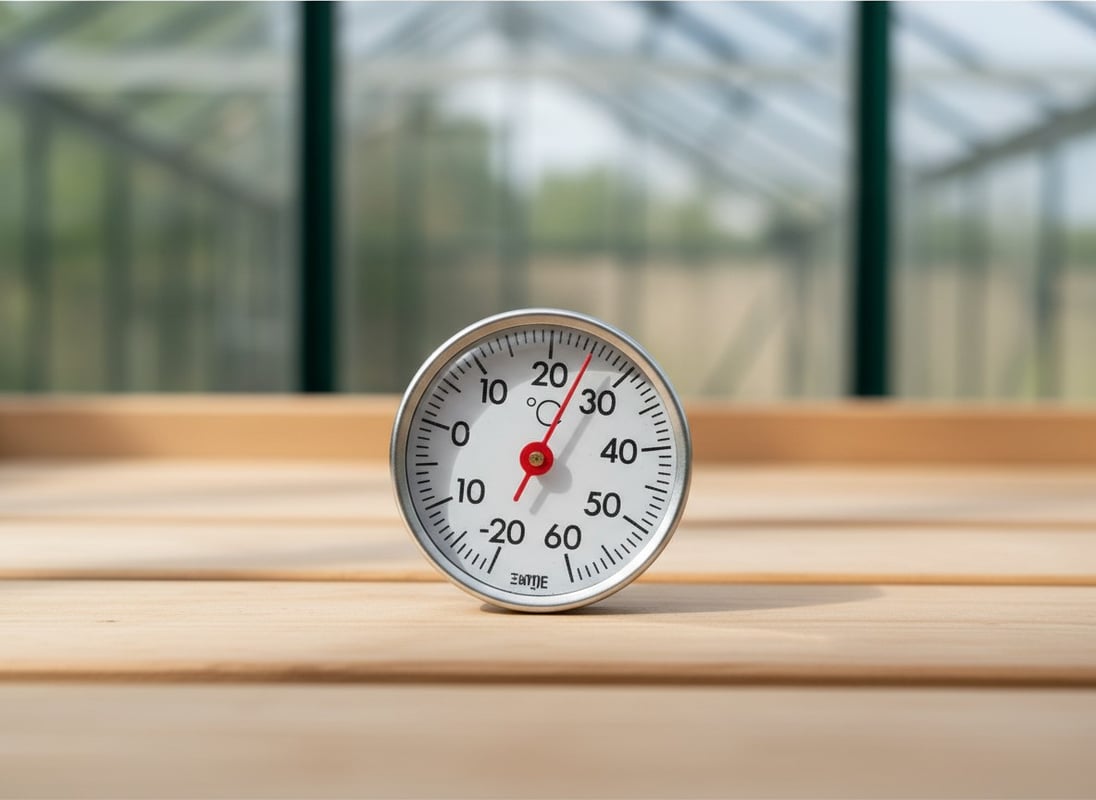 Vitavia soil thermometer being used to check ground temperature for winter planting