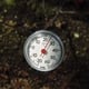 Vitavia Soil Thermometer inserted in greenhouse soil