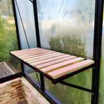 Black Shelf with Wooden Inlays