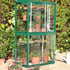 2x3 Access Lean To Greenhouse in Green with Back