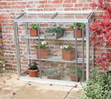 1x3 Access Half Westminster Mini Lean To Greenhouse Toughened Glass