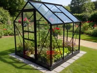 Vitavia 6x6 Black Venus 3800 Greenhouse - Polycarbonate Glazing