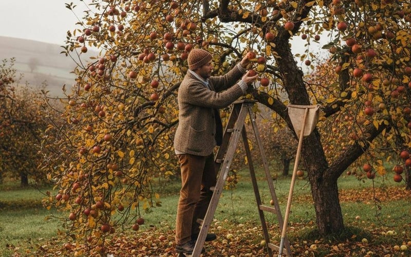 Apple harvest October UK fruit garden storage winter preparation