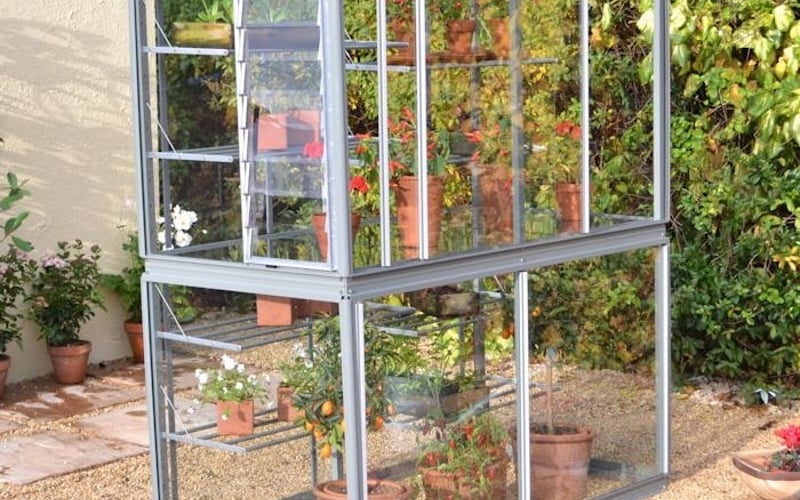 Best mini greenhouse UK - Access Exbury 3x5 freestanding model with toughened glass and hinged door