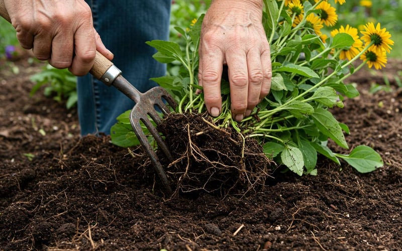 Dividing perennials and repairing a lawn in September