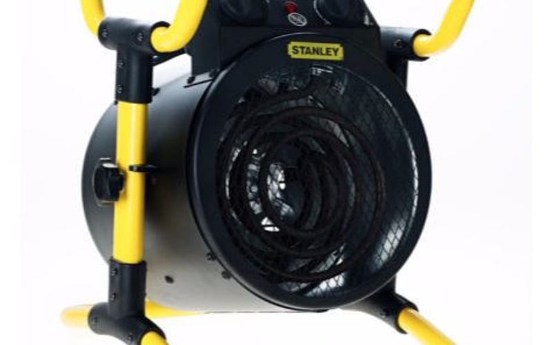 Electric greenhouse heater keeping plants warm in winter