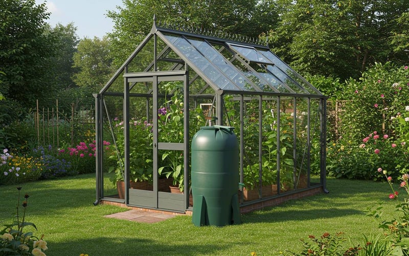 Rainwater collection system essential for sustainable July garden watering