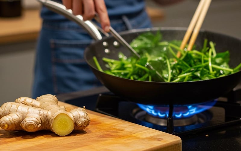 Freshly harvested ginger root grown in a UK greenhouse