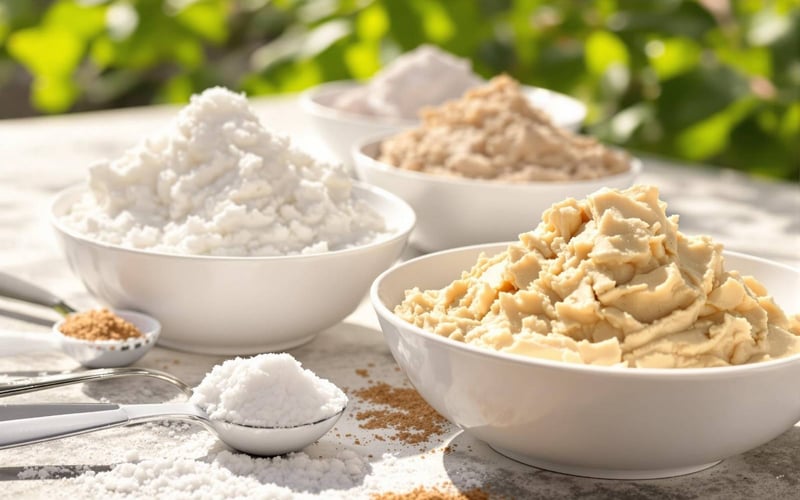 Homemade borax and sugar ant bait prepared on bottle caps