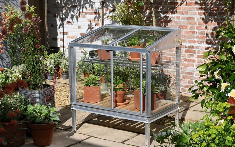 Smallest mini greenhouse UK - Access Herb House 1x3 for growing herbs on a doorstep