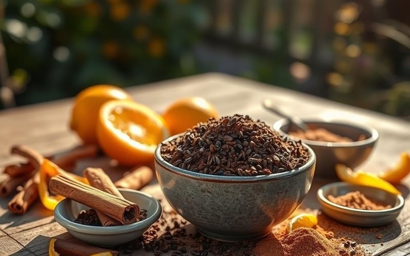 Natural ant repellents: coffee grounds, cinnamon sticks, citrus peels