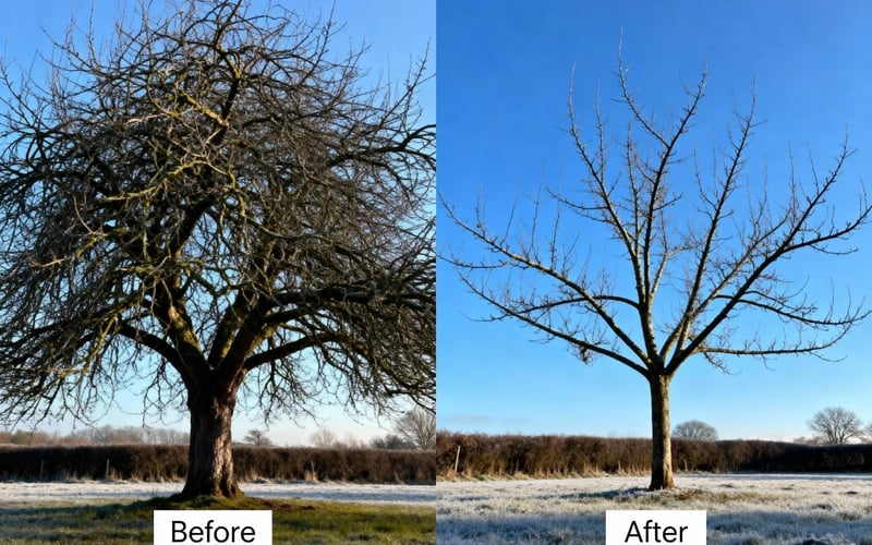 Before and after photos showing goblet shape transformation