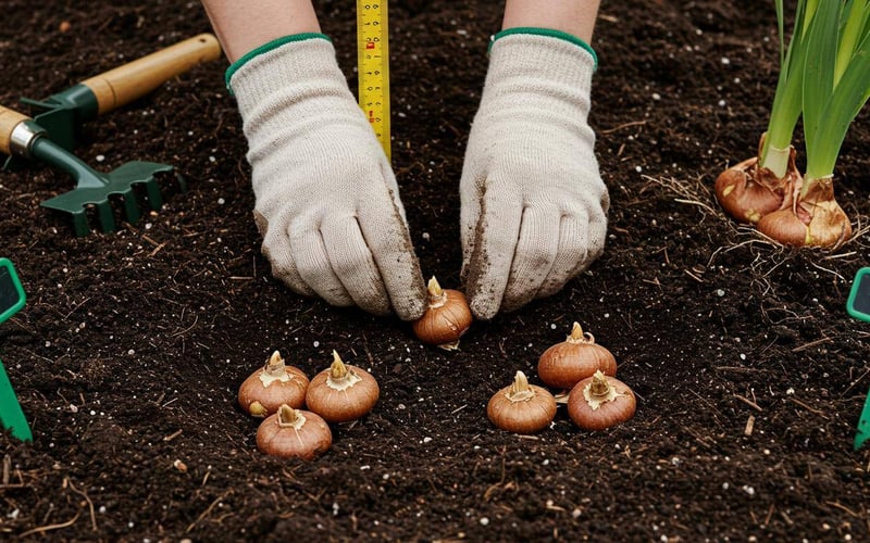 Planting gladiolus corms in UK spring soil