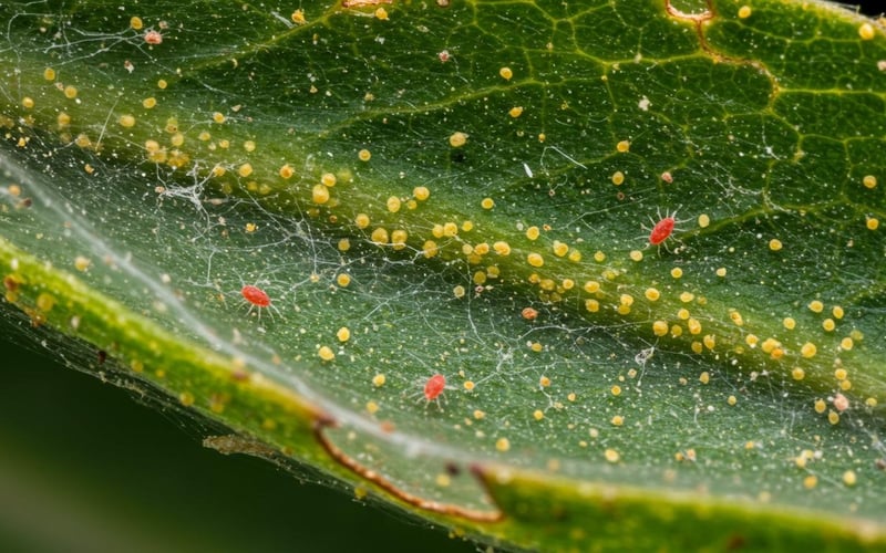 Red Spider Mite Webbing