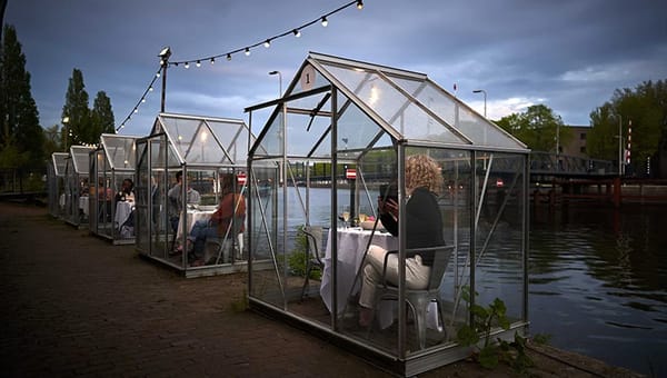 Restaurants Adopt Social Distancing Dining Setups Using Greenhouses