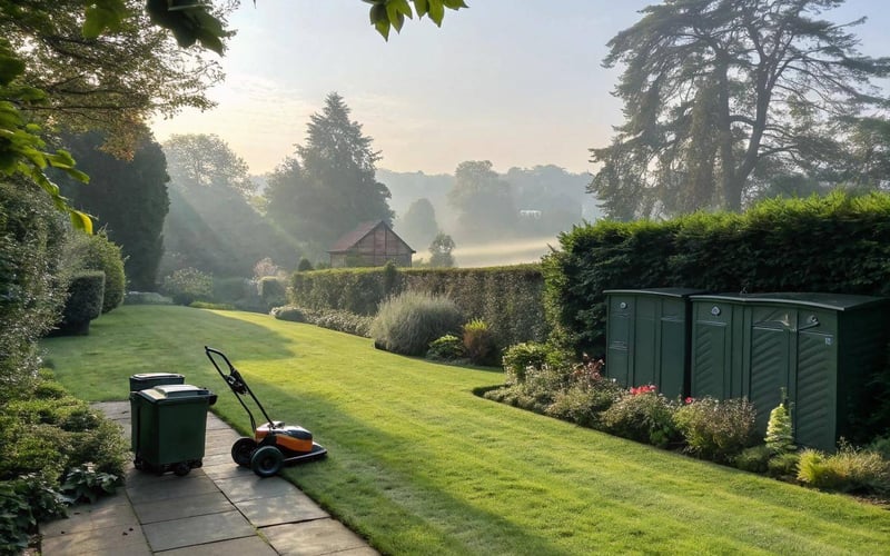 UK homeowner following garden rat-proofing checklist showing maintenance tasks and prevention measures