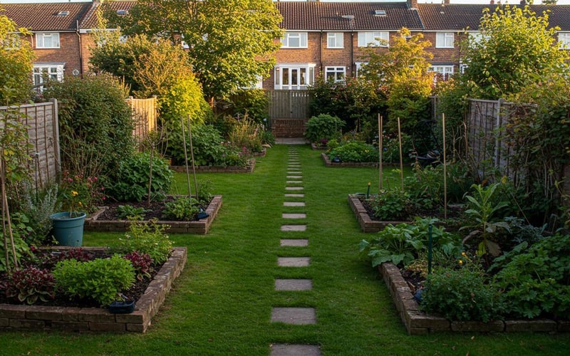 Well-maintained autumn garden showing results of proper September care