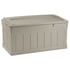 Suncast 488 Litre Plastic Storage Box With Seat In Light Taupe