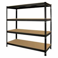 Bulldog 160cm x 60cm 4 Tier Shelving in Black