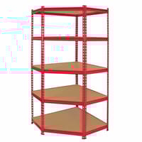 Bulldog 90cm 5 Tier Corner Racking in Red