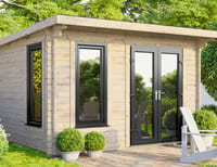 Power 12x12 Pent Log Cabin 44mm