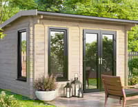 Power 12x8 Apex Log Cabin 44mm
