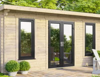 Power 18x14 Pent Log Cabin 44mm