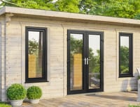 Power 20x8 Pent Log Cabin 44mm