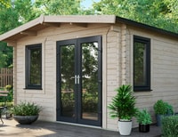 Power 14x12 Chalet Log Cabin 44mm