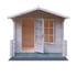 Shire Mauldon 9x9 log Cabin with Veranda single Door