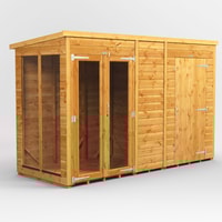 Power 10x4 Pent Summerhouse Combi