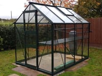 Halls Cotswold Burford Green 8x6 Greenhouse - Toughened Glazing