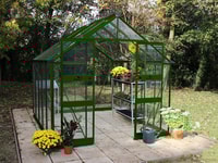 Halls Cotswold Blockley Green 8x14 Greenhouse - Toughened Glazing