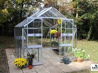 Halls Cotswold Blockley Silver 8x14 Greenhouse - Toughened Glazing