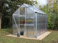Halls Cotswold Burford Silver 8x6 Greenhouse - Polycarbonate Glazing