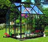 Eden Countess Black 5x6 Greenhouse - Horticultural Glazing