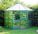 Eden Pleiades Green Hexagonal Greenhouse - 3mm Toughened Glazing