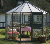 Eden Pleiades Grey Hexagonal Greenhouse - 3mm Horticultural Glazing