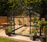 Eden Regal 8x14 Black Greenhouse - Horticultural Glazing