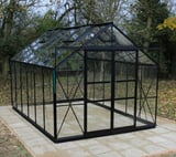 Eden Viscount 8x12 Black Greenhouse - 6mm Polycarbonate Glazing