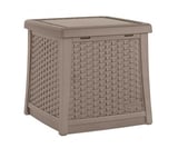 Suncast 49litre Side table with Storage Dark in Taupe